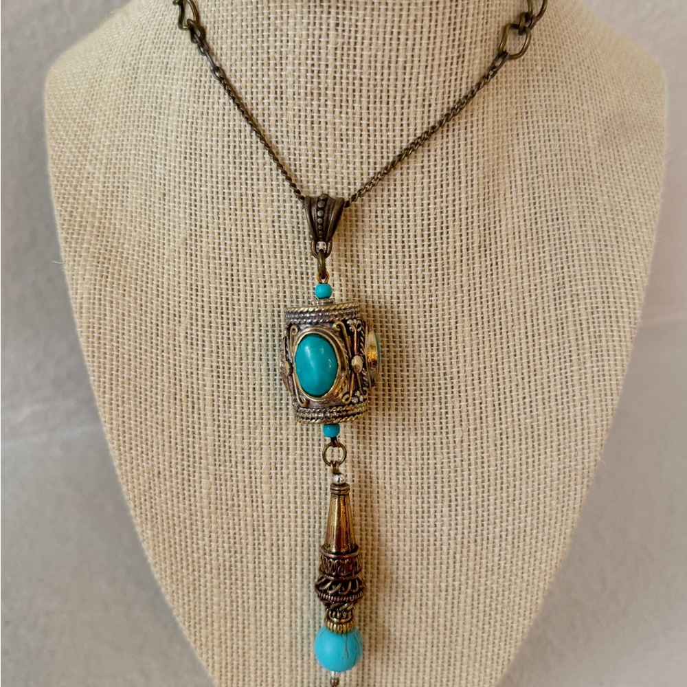 Boho Tibetan Ornate Necklace